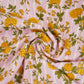 Pink with Yellow Floral Print Cotton Fabric PB-29735