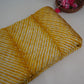 Mustard Yellow Lehriya Buti Dupion Silk Fabric YHF-32838