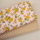 Light Pink with Yellow small Floral Print Cotton Fabric PB-29736