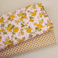 Pink with Yellow Floral Print Cotton Fabric PB-29735