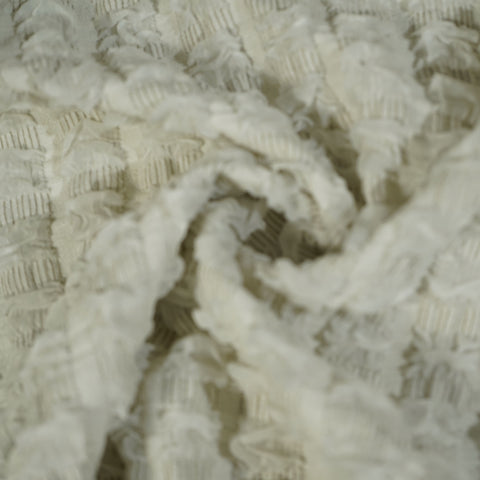 Light Grey Embrossed Imported Knitted Lycra Fabric