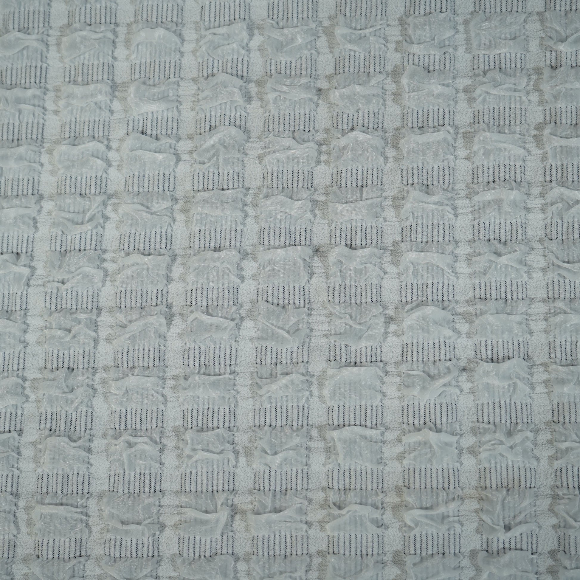 Light Purple Embossed Imported Knitted Lycra Fabric