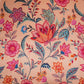 Beige Mughal floral print Silk Satin Fabric NVC-31571