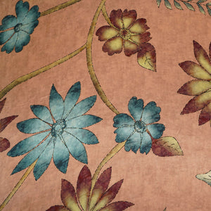 Dusty Mauve floral print Silk Satin Fabric NVC-31570 - TradeUNO