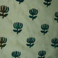Green Sequins Applique Work Organza Fabric