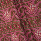 Pink Floral Stripes Foil Print Cotton Fabric PB-29702