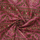 Pink Floral Stripes Foil Print Cotton Fabric PB-29702