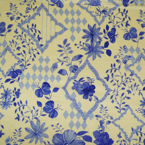 Off White floral print Silk Satin Fabric NVC-31577 - TradeUNO