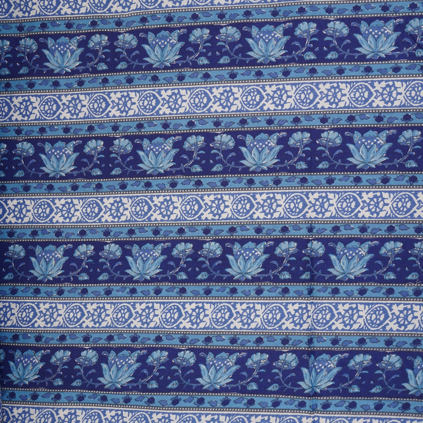 Blue & White Handblock Print Cotton Fabric PB-29730