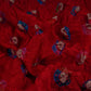 Red Bandhani Boota Tye Dye Dupion Silk Fabric YHF-32832