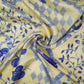 Off White floral print Silk Satin Fabric NVC-31577