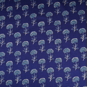 Royal Blue Paisley Print Cotton Fabric PB-29727 - TradeUNO