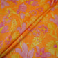 Orange floral print Silk Satin Fabric NVC-31559