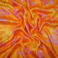 Orange floral print Silk Satin Fabric NVC-31559