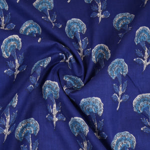 Royal Blue Paisley Print Cotton Fabric PB-29727 - TradeUNO