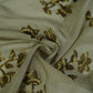 Smokey Grey Sequins Applique Work Organza Fabric