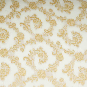 Golden Zari Weave Brocade Silk Fabric MTI-31231 - TradeUNO