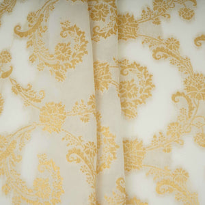 Golden Zari Weave Brocade Silk Fabric MTI-31231 - TradeUNO