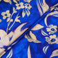 Royal Blue floral print Silk Satin Fabric NVC-31563