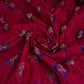 Magenta Bandhani Boota Tye Dye Dupion Silk Fabric YHF-32830