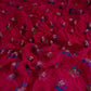 Magenta Bandhani Boota Tye Dye Dupion Silk Fabric YHF-32830