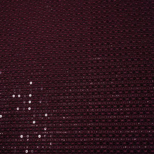 Purple Sequins Embroidery Georgette Fabric