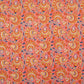 Peach Floral Print Cotton Fabric AFI-29558