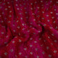 Magenta Shibori Bandhani Dupion Silk Fabric YHF-32846