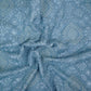 Ice Blue floral embroidery Raw Silk Fabric VFS-31665