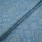 Ice Blue floral embroidery Raw Silk Fabric VFS-31665