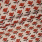 White & Red Handblock Floral Print Cotton Fabric PB-29752
