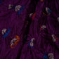 Purple Bandhani Boota Tye Dye Dupion Silk Fabric YHF-32831