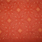 Rust Red floral Jaal embroidery Raw Silk Fabric VFS-31666