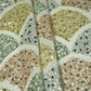 White Abstract Sequins Embroidery Georgette Fabric 15541