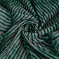 Bottle Green Lehriya Buti Dupion Silk Fabric YHF-32842