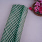 Bottle Green Lehriya Buti Dupion Silk Fabric YHF-32842