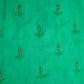 Green Cutdana Thread Embroidery Organza Fabric 20792