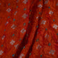 Rust Orange Shibori Bandhani Dupion Silk Fabric YHF-32847