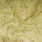 Golden Mirror thread cutdana embroidery Dyeable Kanjivaram Silk Fabric TF-31152
