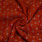 Rust Orange Shibori Bandhani Dupion Silk Fabric YHF-32847