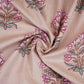 Beige Floral Block Print Cotton Fabric PB-29718