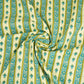 Lemon Yellow Floral Stripes Ajrakh Print Cotton Fabric PB-29716