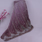 Brown Ombre Cutdana Cutwork Organza Fabric LF-32992