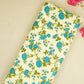 Lemon Yellow & Blue Floral Print Cotton Fabric PB-29715