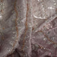 Brown Ombre Cutdana Cutwork Organza Fabric LF-32992