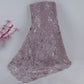 Lavender 3D Floral Cutdana Border Organza Fabric LF-33006