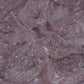 Lavender 3D Floral Cutdana Border Organza Fabric LF-33006