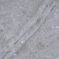 White 3D Floral Cutdana Border Organza Fabric LF-33010