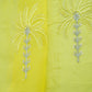 Yellow Thread Sequins Embroidery Organza Fabric 20851