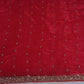 Red Buti Cutdana Sequins Embroidery Organza Fabric LF-32981